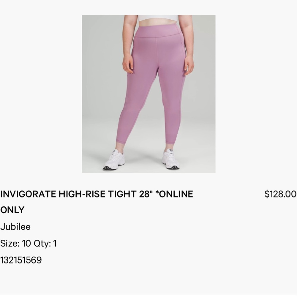 Lululemon Invigorate High-Rise 28” Tight